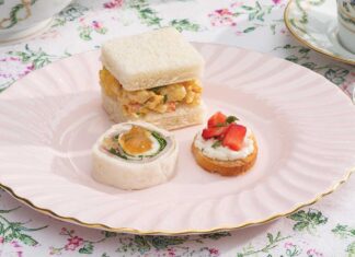 Curried Shrimp & Mango Salad Tea Sandwiches
