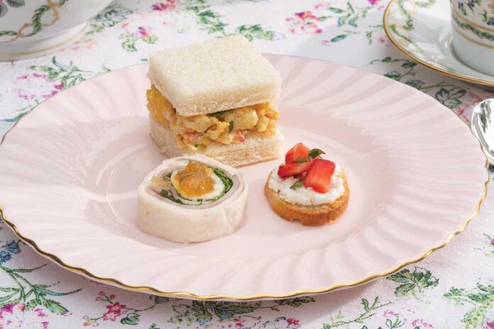 Curried Shrimp & Mango Salad Tea Sandwiches
