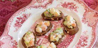 Shrimp, Pink Grapefruit & Avocado Canapés