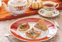 Herbed Goat Cheese, Carrot & Sweet Potato Tea Sandwiches