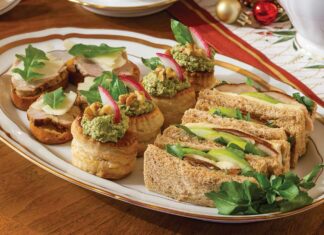 Pea and Walnut Vol-Au-Vents