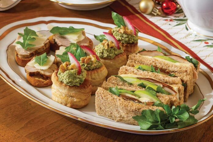 Turkey, Brie & Apple Tea Sandwiches