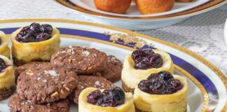 Mini Ricotta Cheesecakes with Blueberry Topping