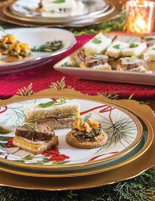 Cranberry–Spiced Pork Tenderloin Canapés