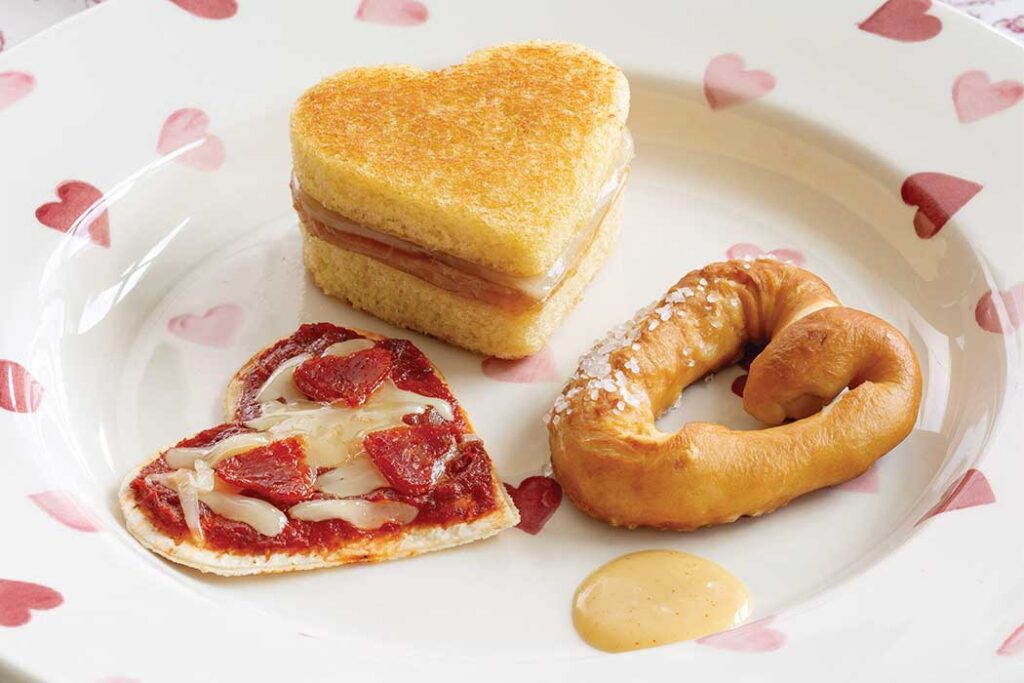 “Heart-tea” Grilled Cheese & Prosciutto Sandwiches