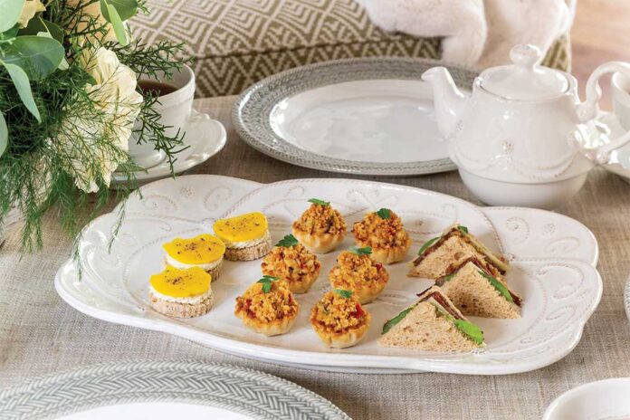 Golden Beet & Goat Cheese Canapés