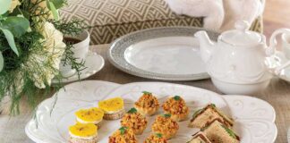 Roast Beef Tea Sandwiches with Onion Jam