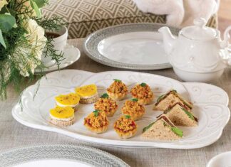 Roast Beef Tea Sandwiches with Onion Jam