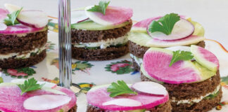 radish medley & cucumber tea sandwiches