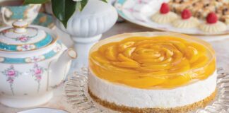 Peach Rose Cheesecake