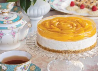 Peach Rose Cheesecake