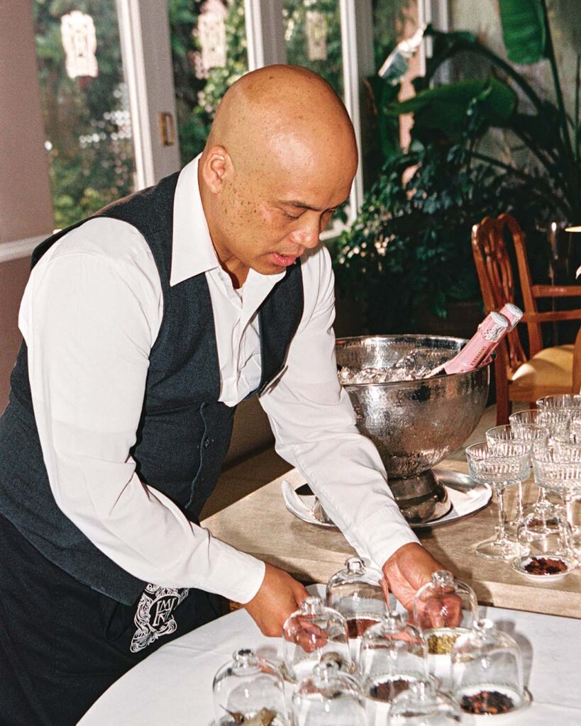 Head Tea Sommelier Craig Cupido prepares for a tea tasting.
