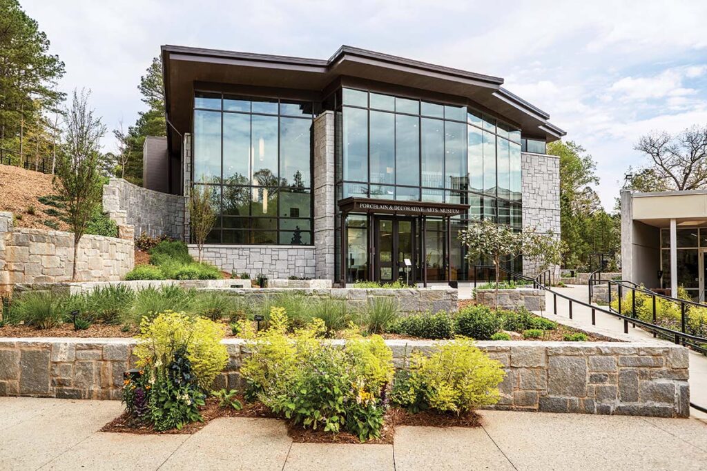 The Porcelain and Decorative Arts Museum is at home in the State Botanical Garden of Georgia.