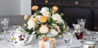 remembering mom tea table