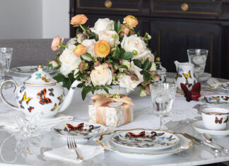 remembering mom tea table