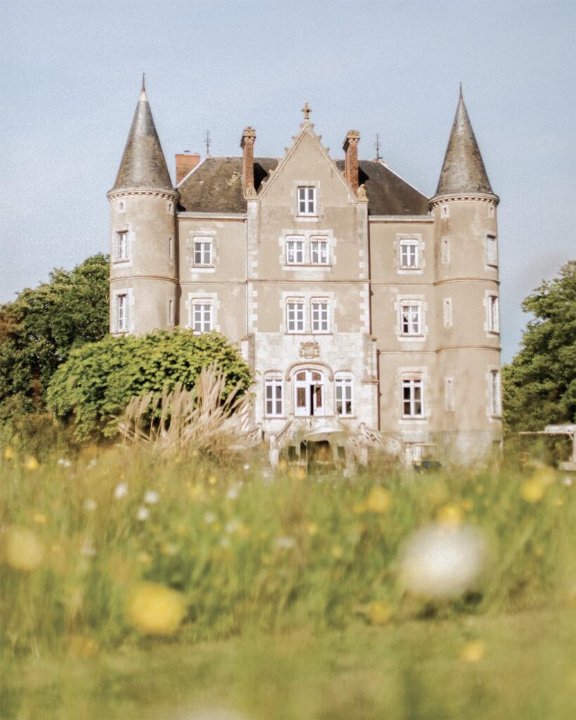 Château de la Motte-Husson in Pays de la Loire, France.