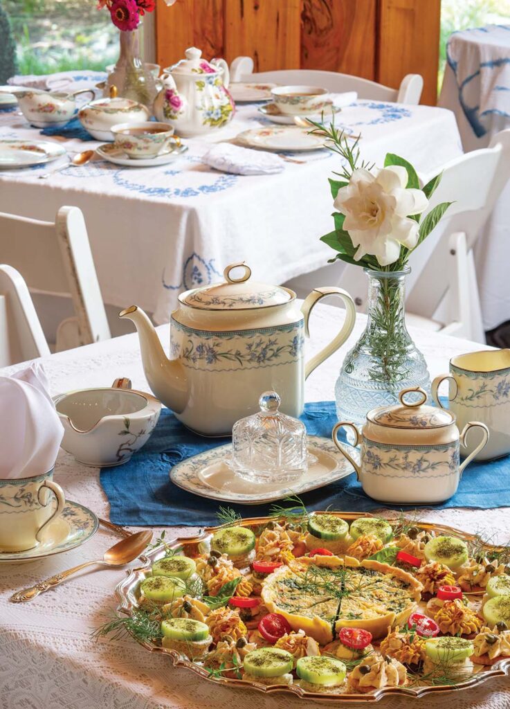 Afternoon tea at the River Oak Cottage Tea Room is delicious, plentiful, and homemade.