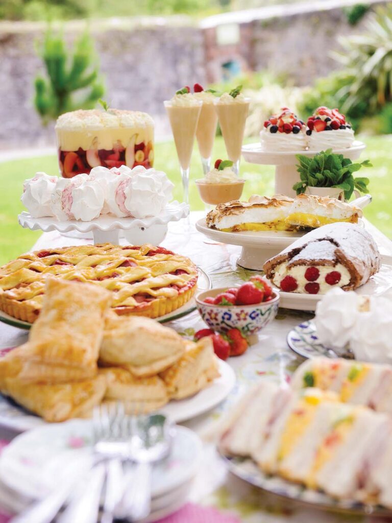 To accompany your tea, you can choose from locally harvested fare.