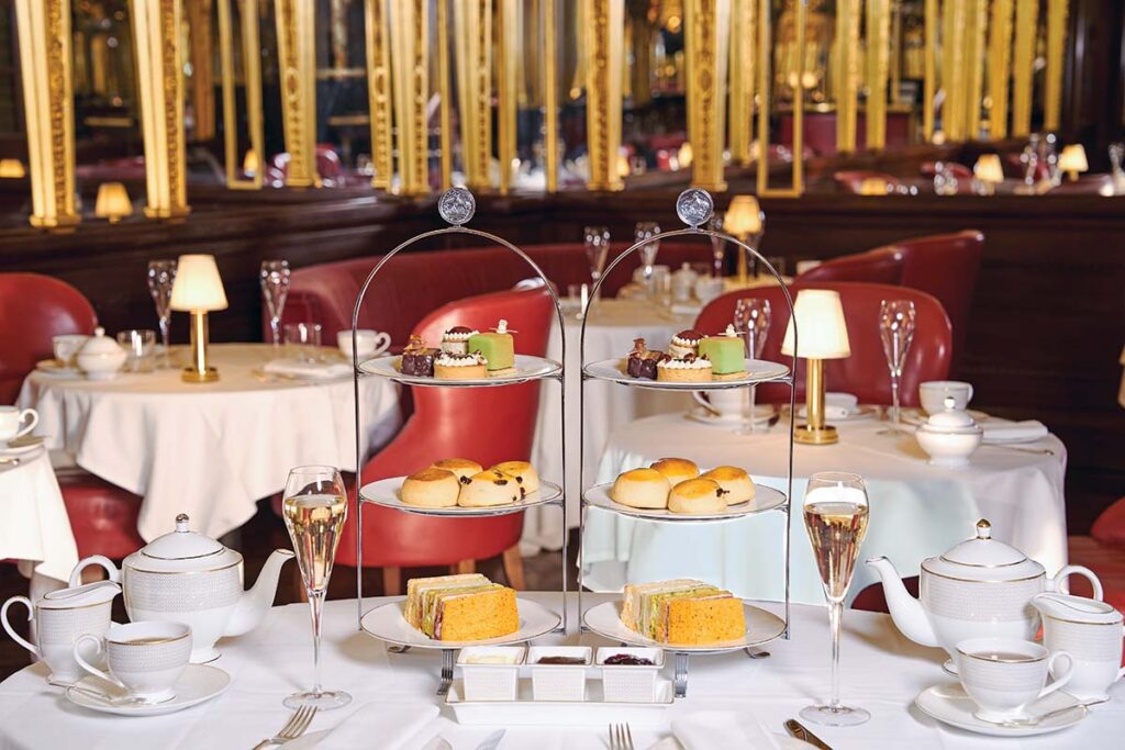 Savories, scones, and sweets beckon to be savored in the beautifully gilded Grill Room. For £75 per person, guests can experience the height of luxury with Hotel Café Royal’s afternoon-tea service.