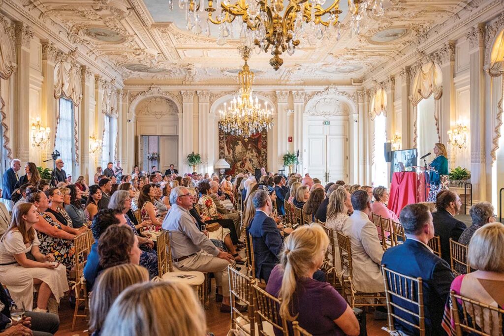 The Countess of Carnarvon’s three-day, events-packed visit to Newport, Rhode Island, included a lecture at Rosecliff, one the Gilded Age mansions. 