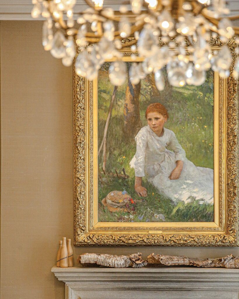 Noon in the Hayfield by British painter Sir George Clausen, 1852 to 1944, hangs in the reception lounge.