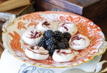 Blackberry-Swirl Meringue Cookies