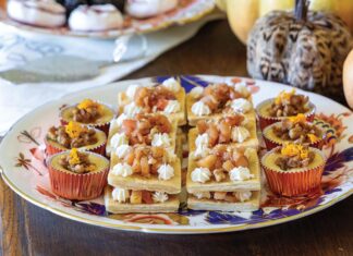 Petite Pecan-Orange Cheesecakes and Miniature Apple Napoleons