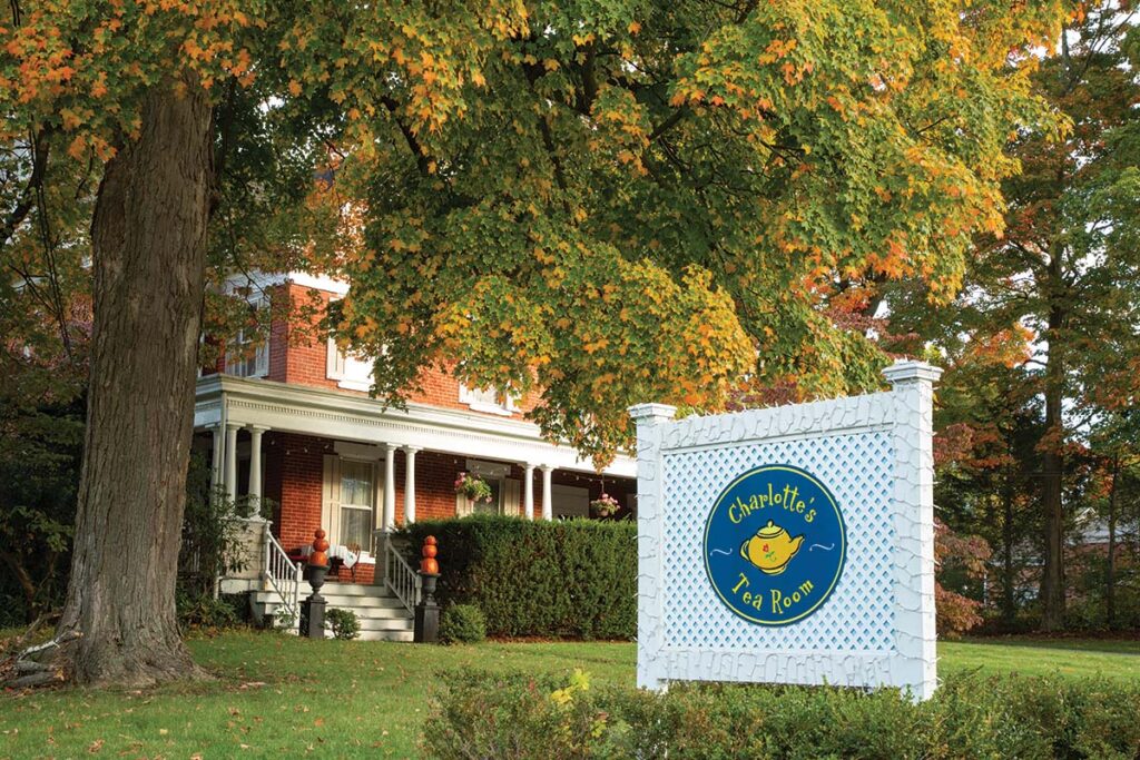 The stately Victorian house at 15 Oakland Avenue in Warwick, New York, is home to Charlotte’s Tea Room.