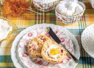 gluten-free sweet potato-cranberry scones