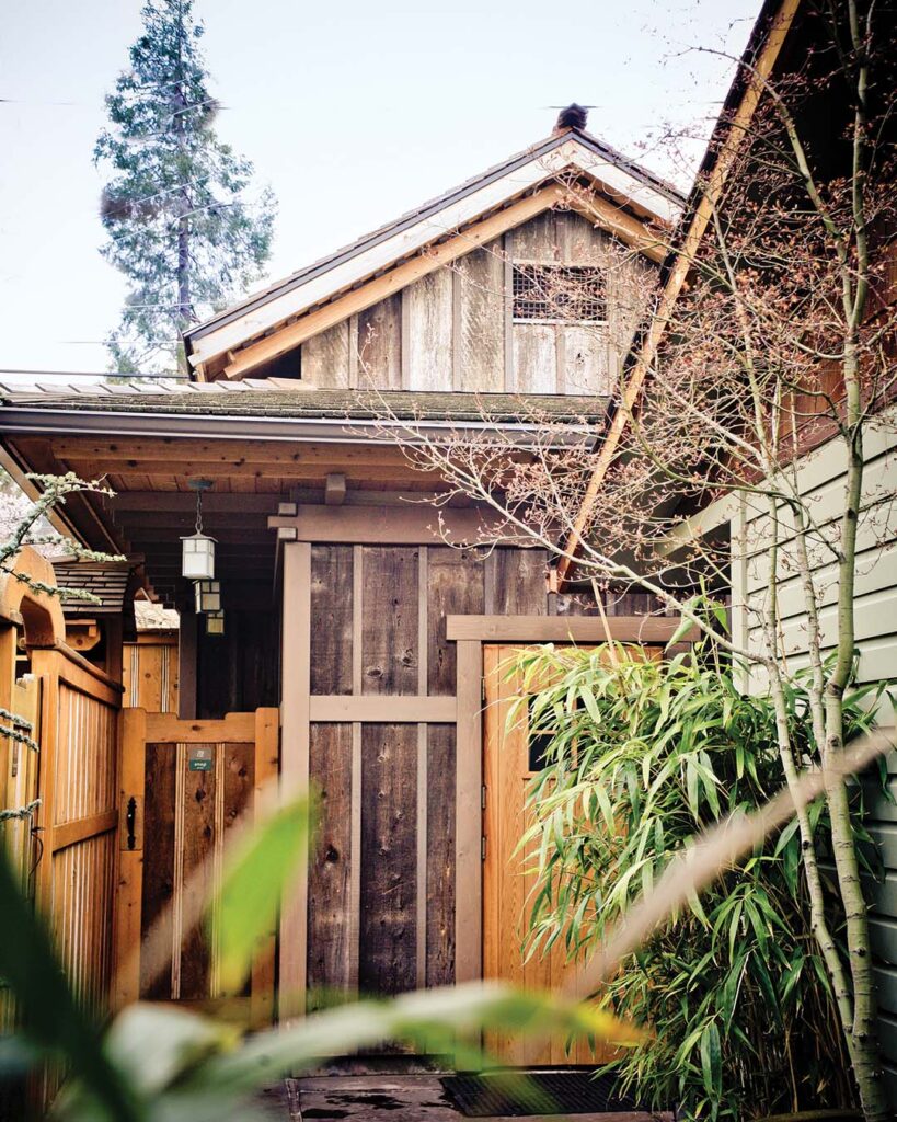 A sauna and steam rooms are in back.
