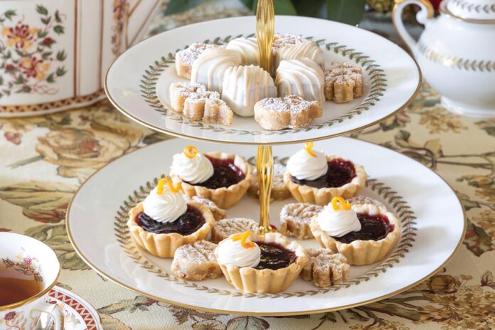 Toffee Shortbread, Biscoff-Pumpkin Truffles and Cherry-Orange Tartlets