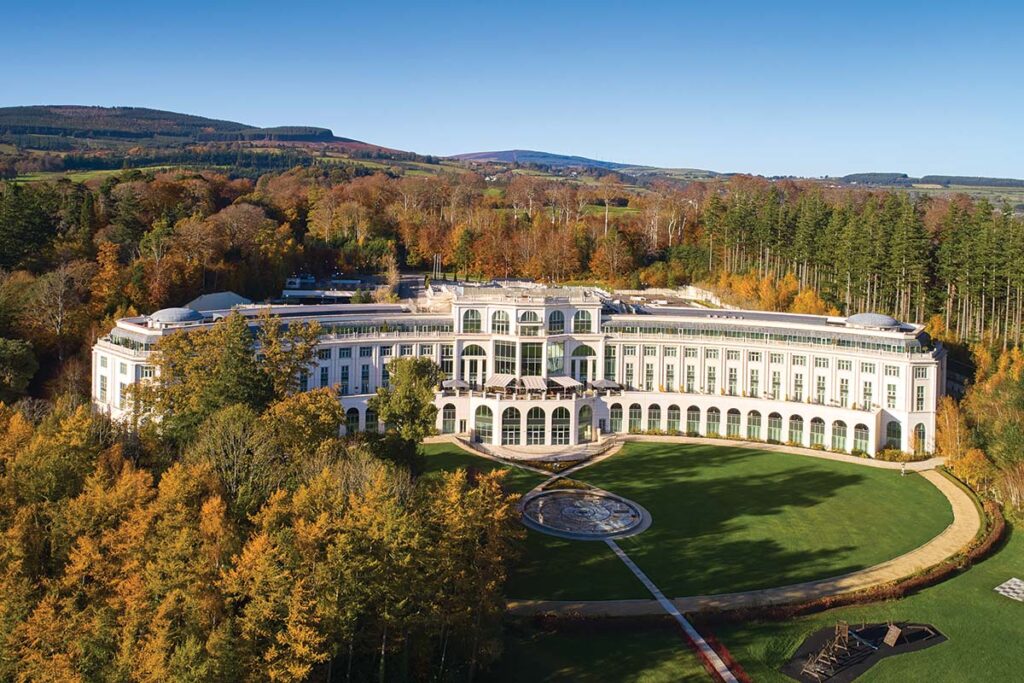 Powerscourt Hotel is the centerpiece of the estate. Photograph Courtesy of Powerscourt Hotel.