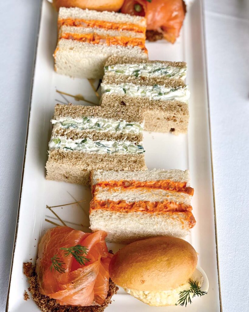 Sandwiches are plated separately. Photograph by Margaret M. Johnson.