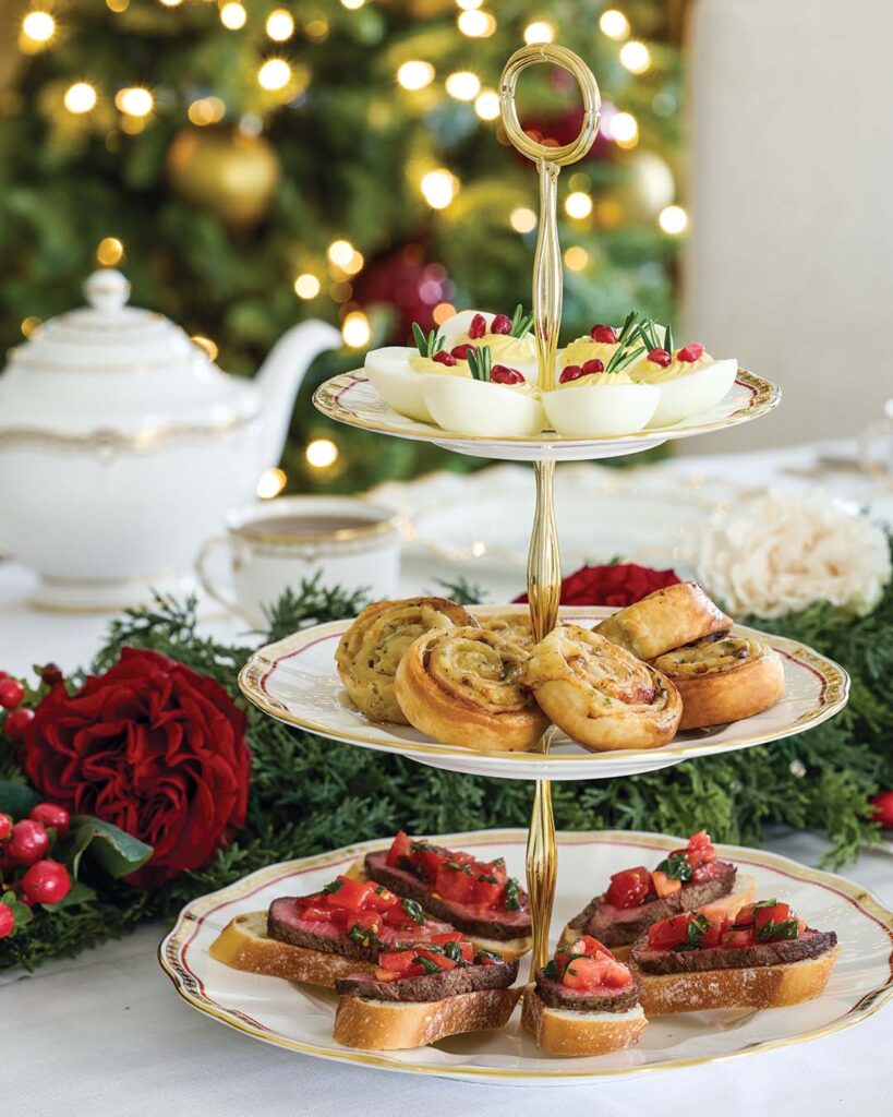 elegant christmas tea