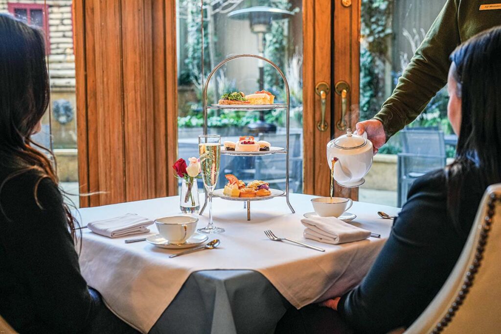 Afternoon tea features teas from a variety of purveyors.