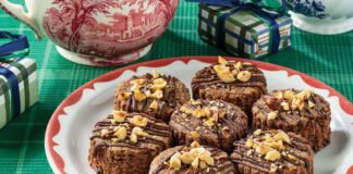 Keto Spiced Dark Chocolate–Hazelnut Scones