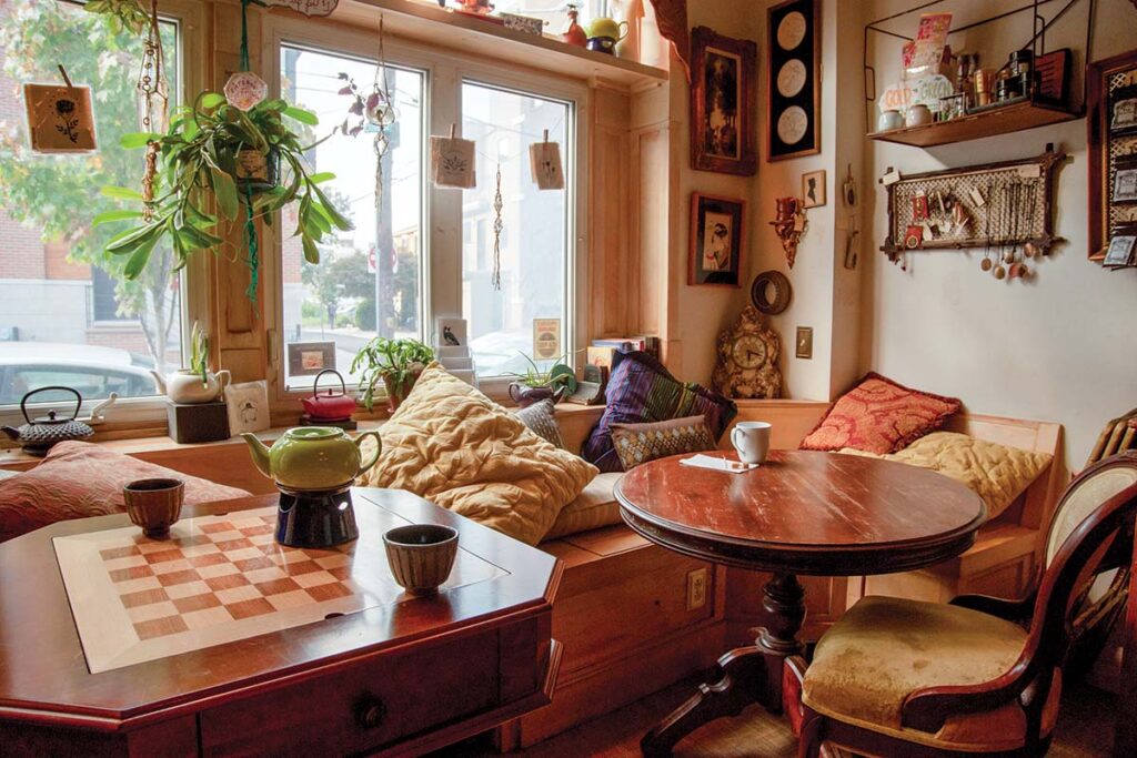 The aesthetic of the space is influenced by owner Rebecca Goldschmidt’s artistic background. Photograph by Richard Gretzinger