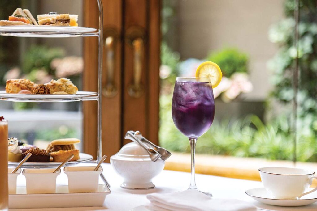 Craft cocktails are available for teatime.