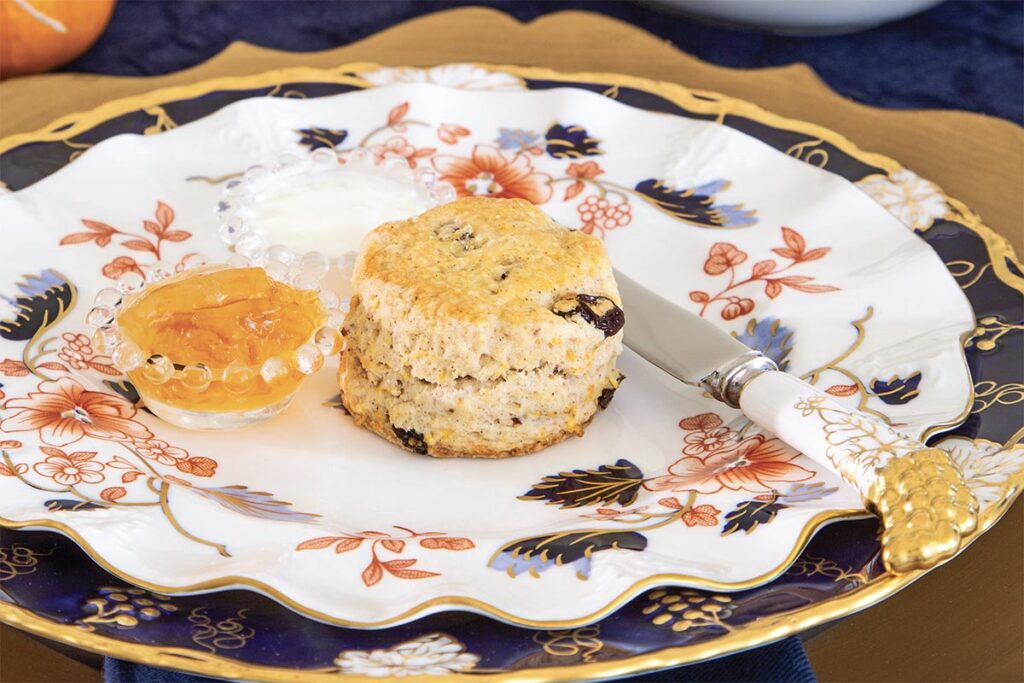 sweet potato-raisin scone