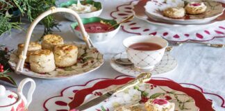 Eggnog Scones with Cranberry-Orange Curd