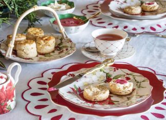 Eggnog Scones with Cranberry-Orange Curd