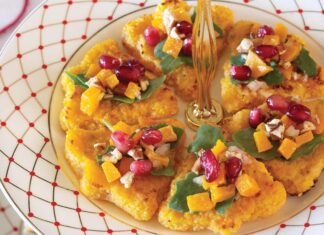 Butternut Squash & Polenta Bruschetta Trees