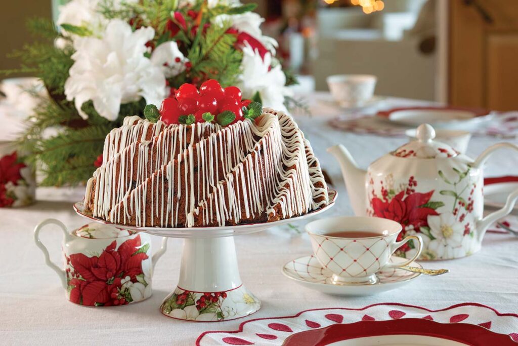 White Chocolate, Pistachio & Cherry Cake