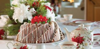 White Chocolate, Pistachio & Cherry Cake