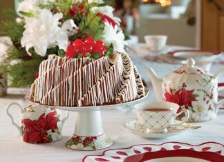 White Chocolate, Pistachio & Cherry Cake