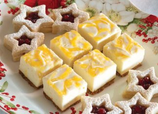 Clementine Jam–Swirled Cheesecake Bites