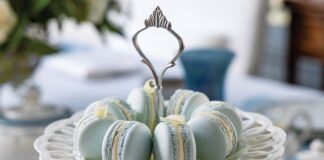 White Chocolate–Mint Macarons