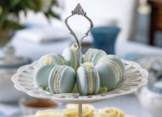 White Chocolate–Mint Macarons