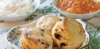 mandarin and currant scones