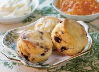 mandarin and currant scones